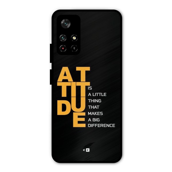 Attitude Difference Metal Back Case for Poco M4 Pro 5G
