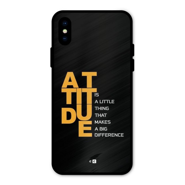 Attitude Difference Metal Back Case for iPhone X