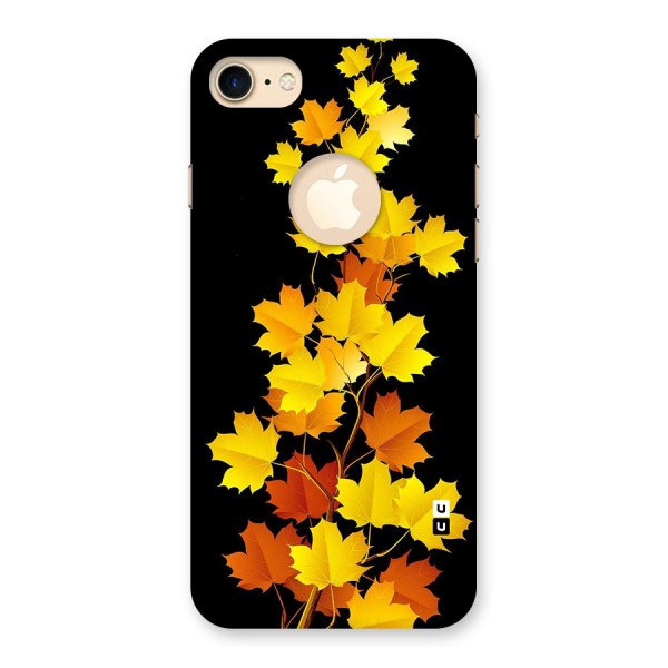 Autumn Forest Leaves Back Case for iPhone 7 Logo Cut