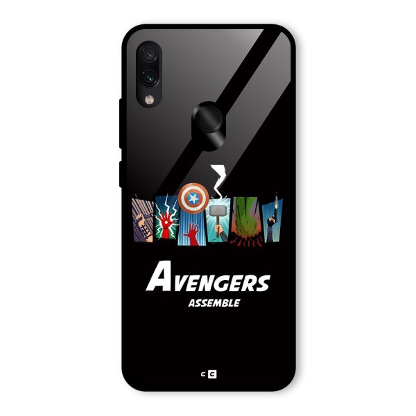 Avengers Assemble Glass Back Case for Redmi Note 7S