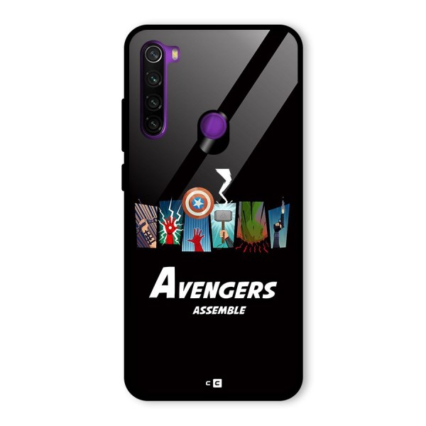 Avengers Assemble Glass Back Case for Redmi Note 8