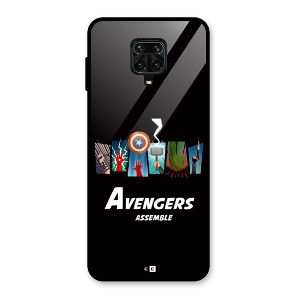 Avengers Assemble Glass Back Case for Redmi Note 9 Pro Max