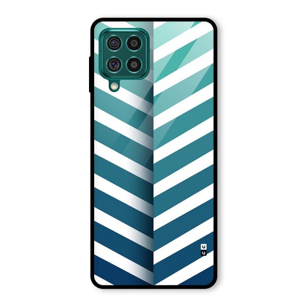 Awesome Angular Stripes Glass Back Case for Galaxy F62
