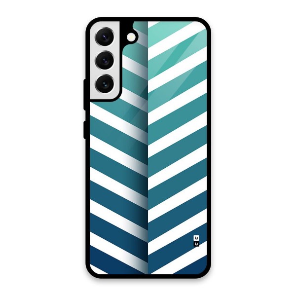 Awesome Angular Stripes Glass Back Case for Galaxy S22 Plus 5G
