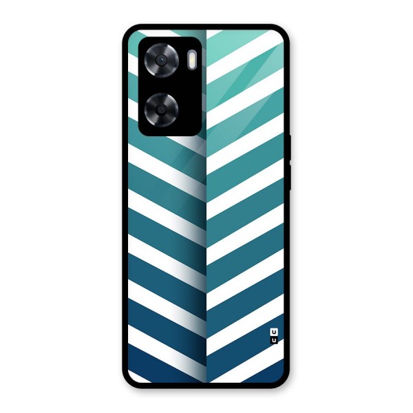 Awesome Angular Stripes Glass Back Case for Oppo A57 2022