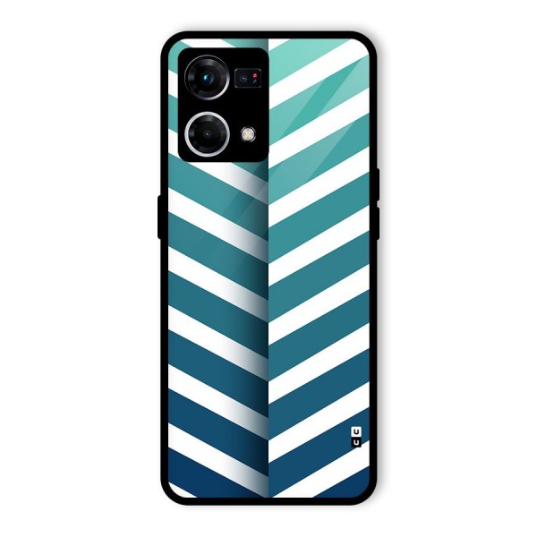 Awesome Angular Stripes Glass Back Case for Oppo F21s Pro 4G