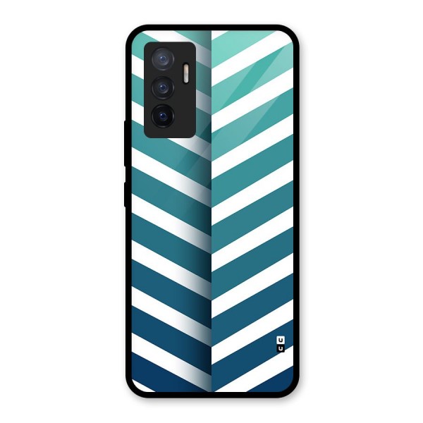 Awesome Angular Stripes Glass Back Case for Vivo V23e
