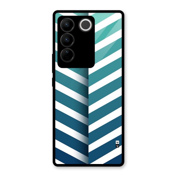 Awesome Angular Stripes Glass Back Case for Vivo V27