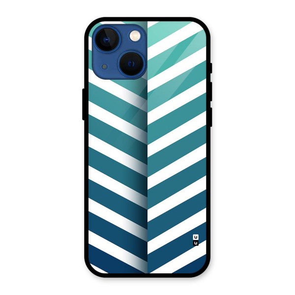 Awesome Angular Stripes Glass Back Case for iPhone 13 Mini