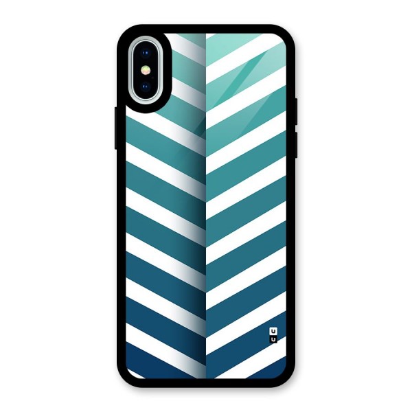 Awesome Angular Stripes Glass Back Case for iPhone X