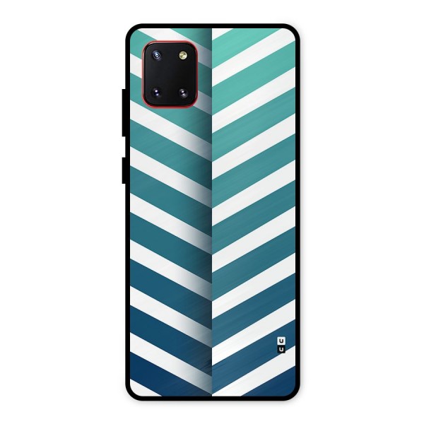Awesome Angular Stripes Metal Back Case for Galaxy Note 10 Lite