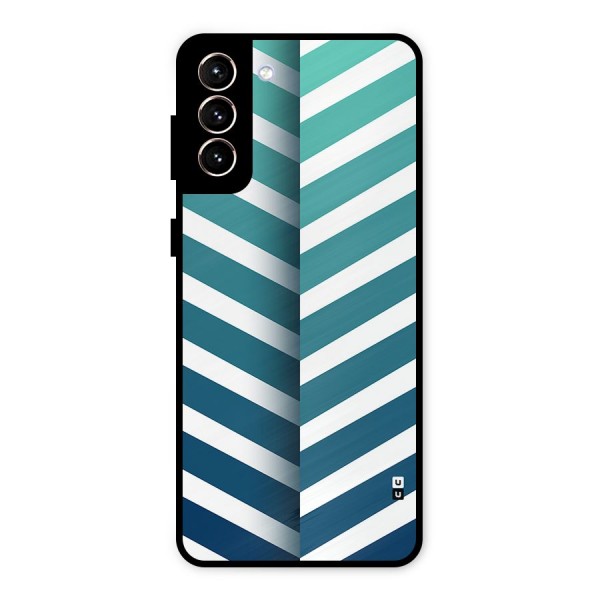 Awesome Angular Stripes Metal Back Case for Galaxy S21 Plus