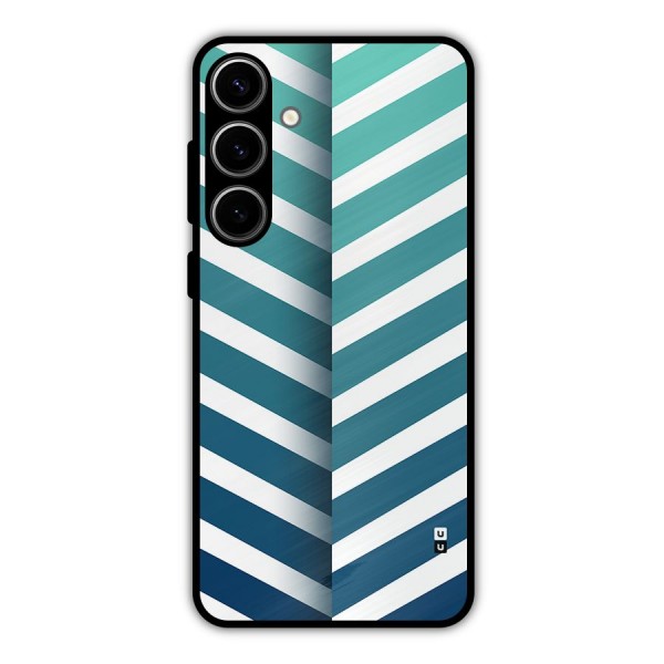 Awesome Angular Stripes Metal Back Case for Galaxy S24 Plus