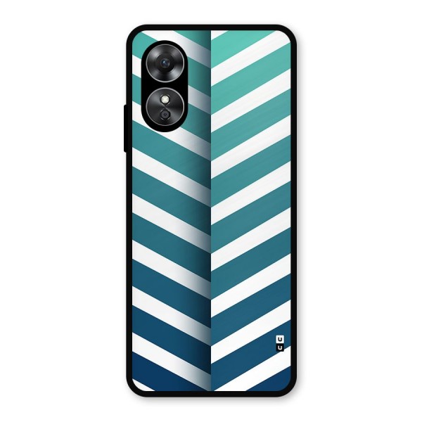 Awesome Angular Stripes Metal Back Case for Oppo A17