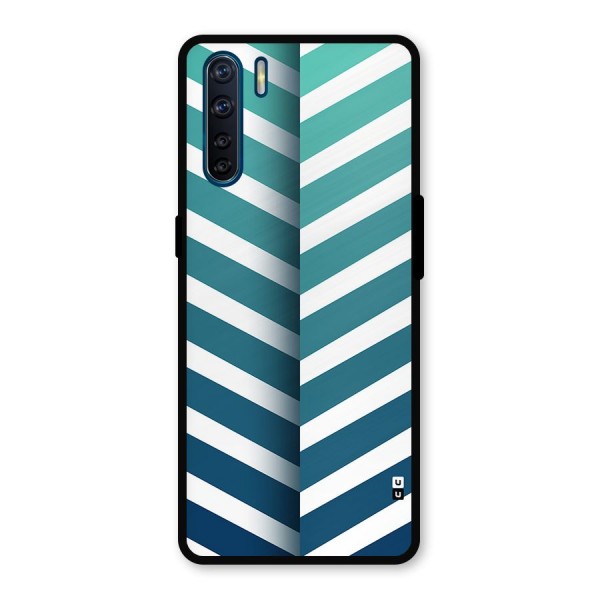 Awesome Angular Stripes Metal Back Case for Oppo F15