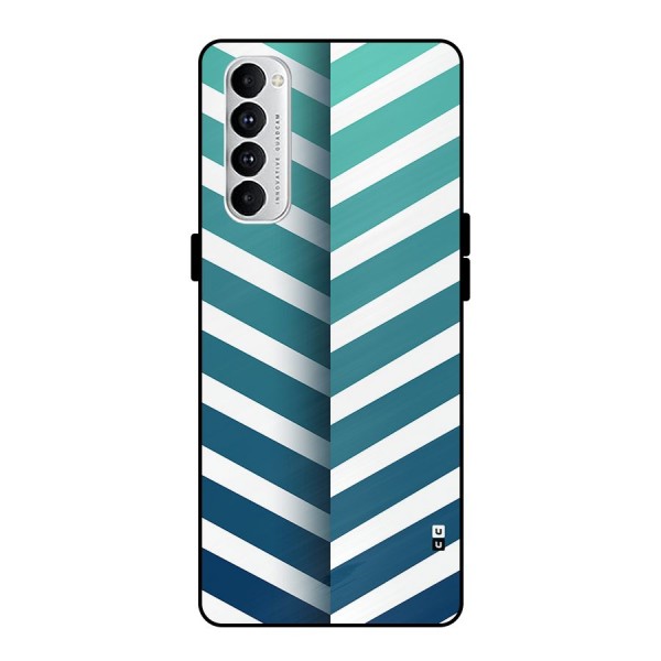 Awesome Angular Stripes Metal Back Case for Oppo Reno4 Pro