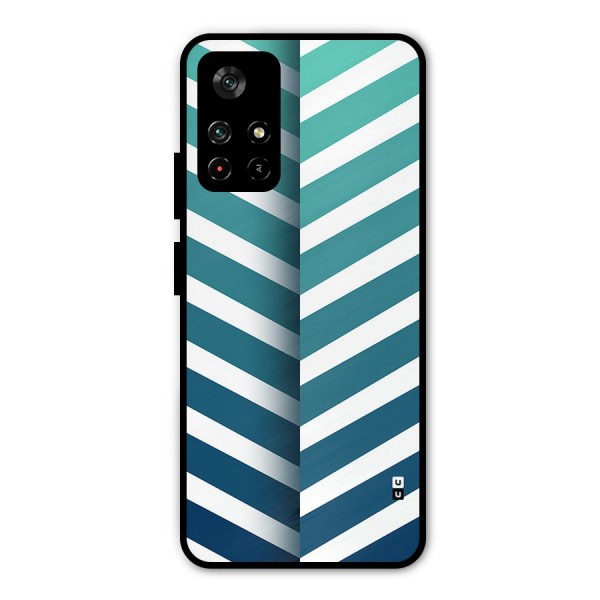 Awesome Angular Stripes Metal Back Case for Poco M4 Pro 5G