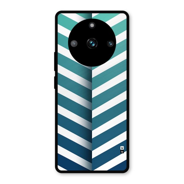 Awesome Angular Stripes Metal Back Case for Realme 11 Pro