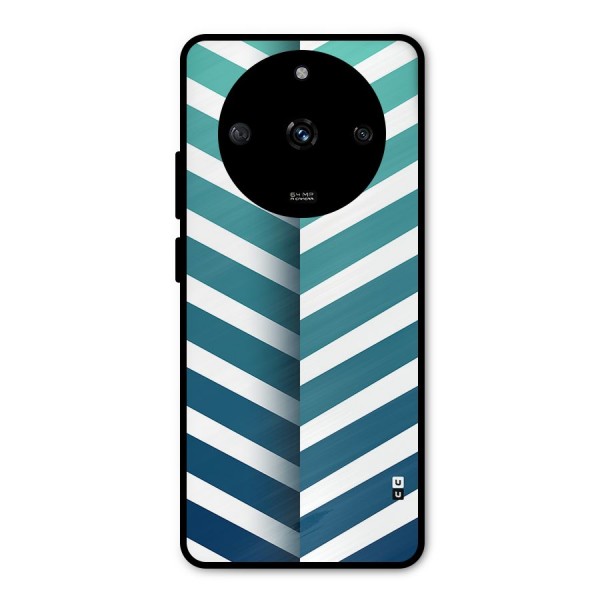 Awesome Angular Stripes Metal Back Case for Realme Narzo 60 5G