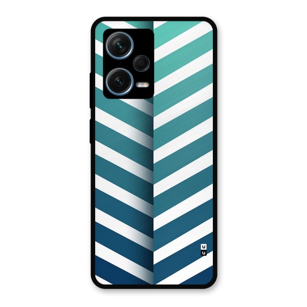 Awesome Angular Stripes Metal Back Case for Redmi Note 12 Pro Plus 5G