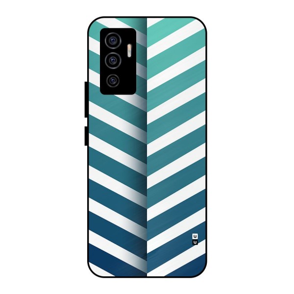 Awesome Angular Stripes Metal Back Case for Vivo V23e