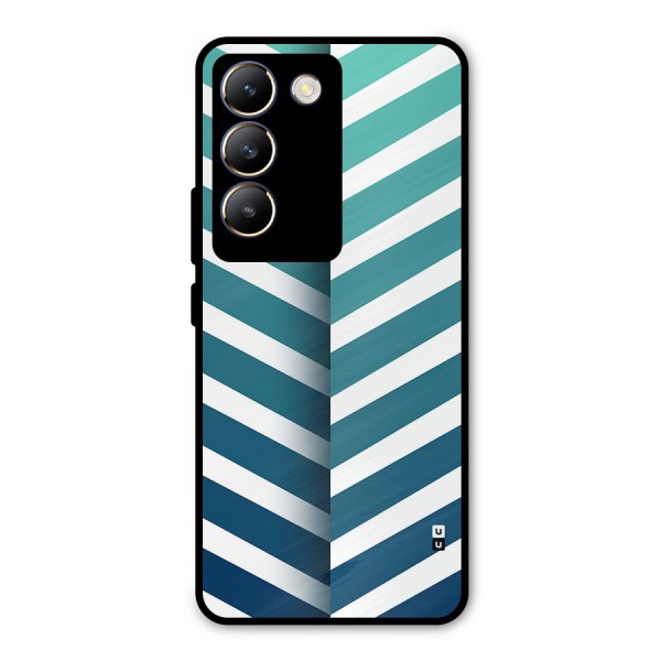 Awesome Angular Stripes Metal Back Case for Vivo Y200e