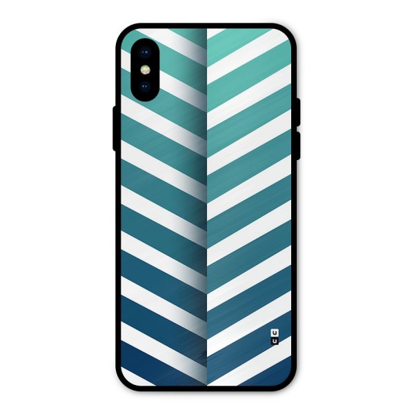 Awesome Angular Stripes Metal Back Case for iPhone XS