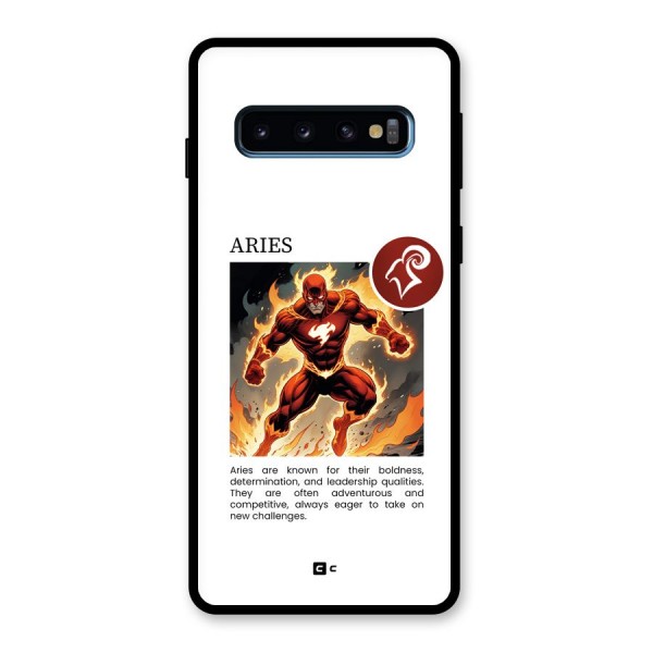 Awesome Aries Glass Back Case for Galaxy S10