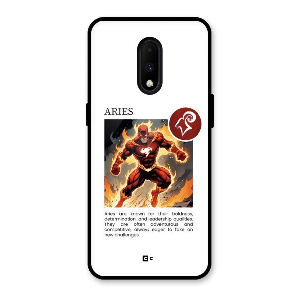 Awesome Aries Glass Back Case for OnePlus 7