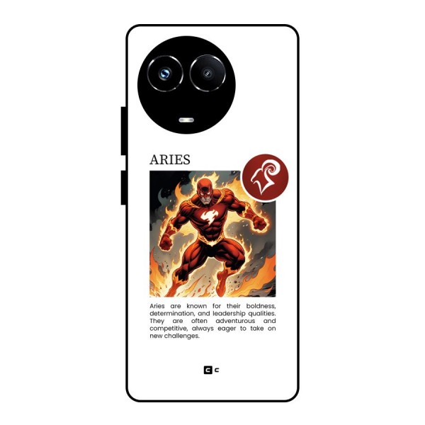 Awesome Aries Glass Back Case for Realme 11X