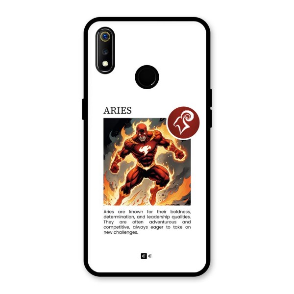 Awesome Aries Glass Back Case for Realme 3