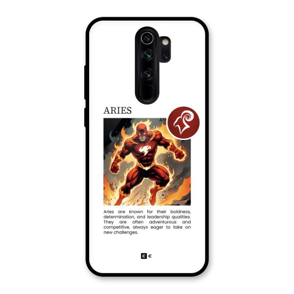 Awesome Aries Glass Back Case for Redmi Note 8 Pro