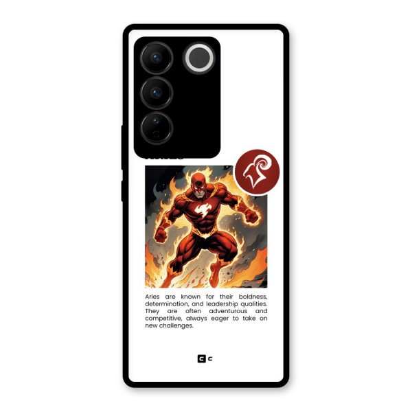 Awesome Aries Glass Back Case for Vivo V27
