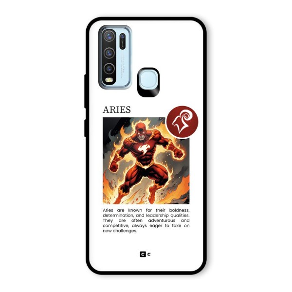 Awesome Aries Glass Back Case for Vivo Y30
