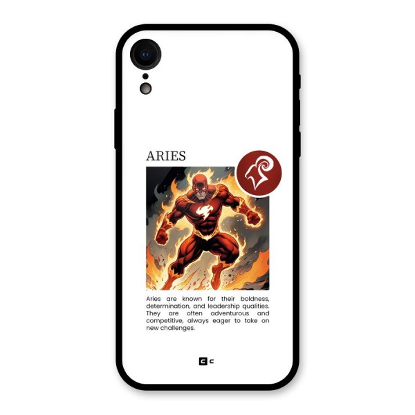 Awesome Aries Glass Back Case for iPhone XR