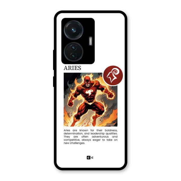 Awesome Aries Glass Back Case for iQOO Z6 44W