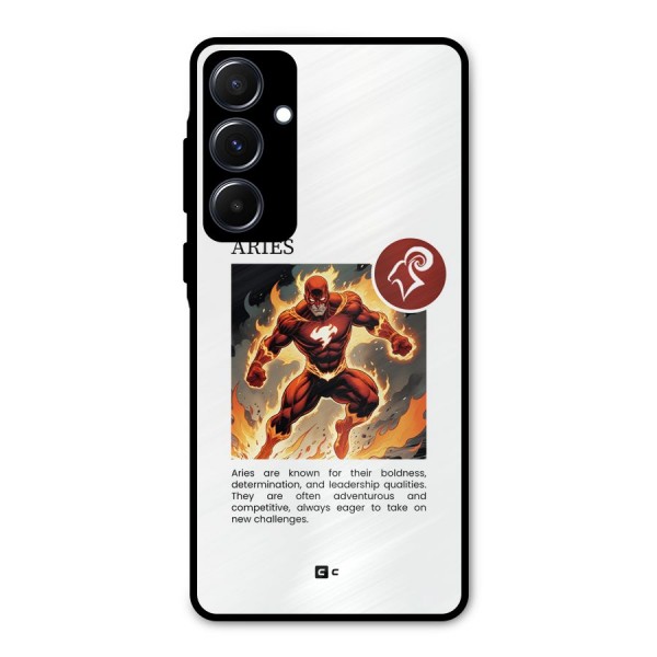 Awesome Aries Metal Back Case for Galaxy A55