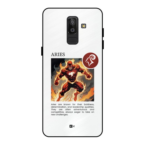 Awesome Aries Metal Back Case for Galaxy J8
