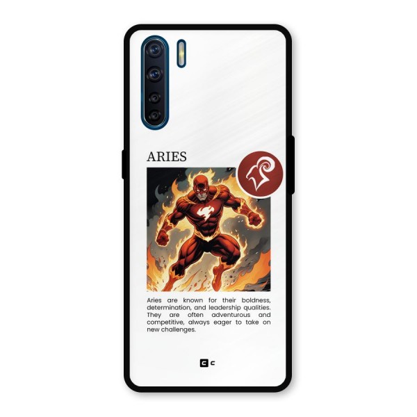 Awesome Aries Metal Back Case for Oppo F15
