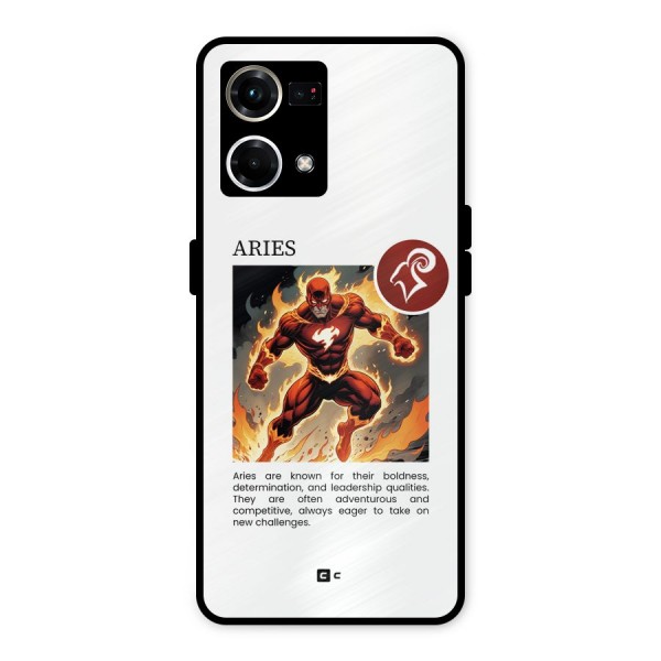 Awesome Aries Metal Back Case for Oppo F21 Pro 4G