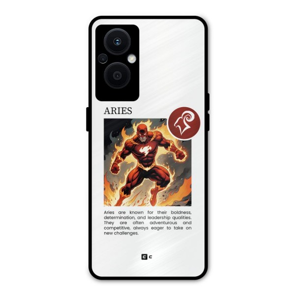 Awesome Aries Metal Back Case for Oppo F21s Pro 5G