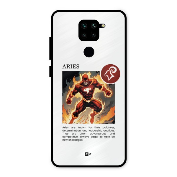 Awesome Aries Metal Back Case for Redmi Note 9