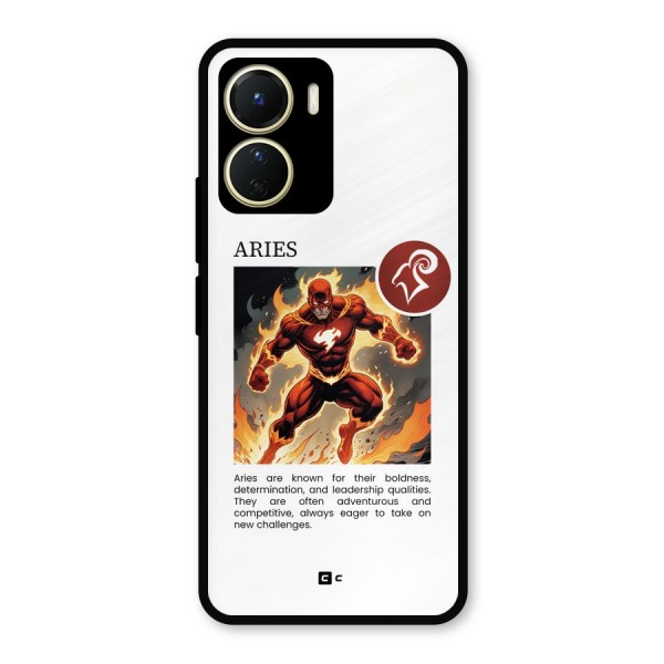 Awesome Aries Metal Back Case for Vivo T2x