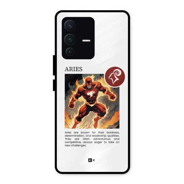 Awesome Aries Metal Back Case for Vivo V23 5G