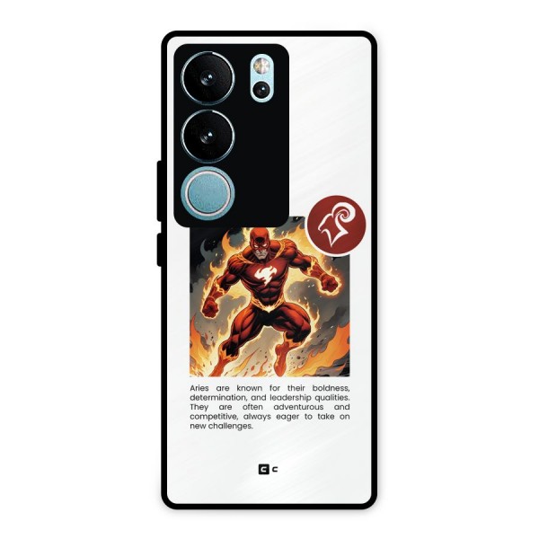 Awesome Aries Metal Back Case for Vivo V29
