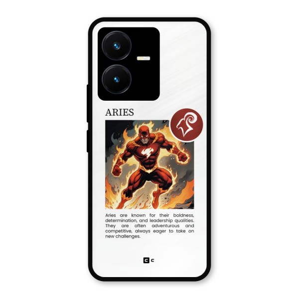 Awesome Aries Metal Back Case for Vivo Y22