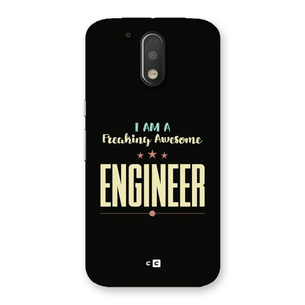 Awesome Engineer Back Case for Moto G4 Plus