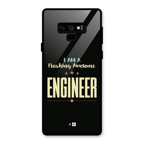 Awesome Engineer Glass Back Case for Galaxy Note 9