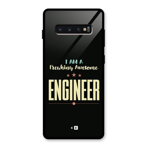 Awesome Engineer Glass Back Case for Galaxy S10 Plus