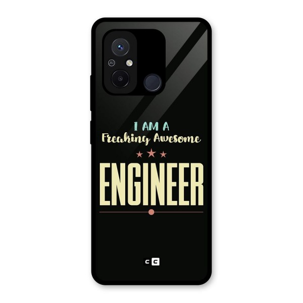 Awesome Engineer Glass Back Case for Redmi 12C